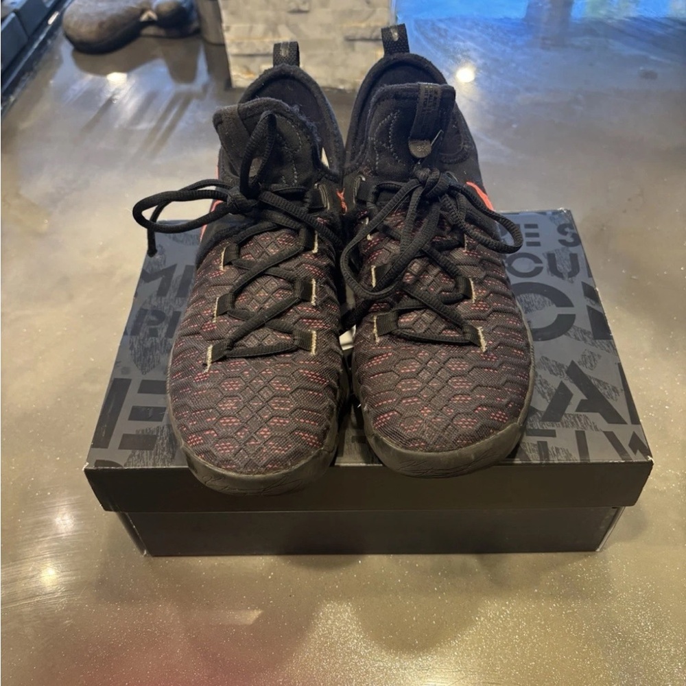 Stylish Black and Red Kids Sneakers